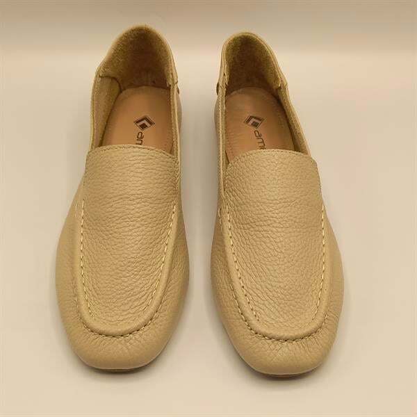 Ametist Exclusive Tina Bej Kadın Hakiki Deri Babet - 3