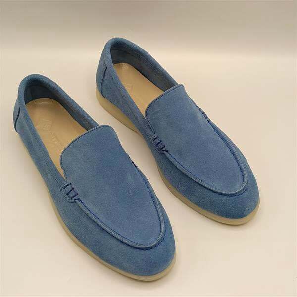 Amy Mavi Süet Kadın Loafer Ayakkabı - 2