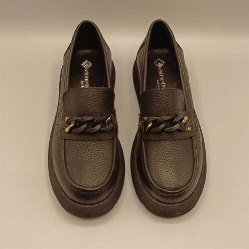 Anatolia Siyah Deri Kadın Günlük Ayakkabı - 3