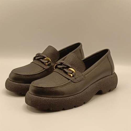 Anatolia Siyah Deri Kadın Günlük Ayakkabı - 4