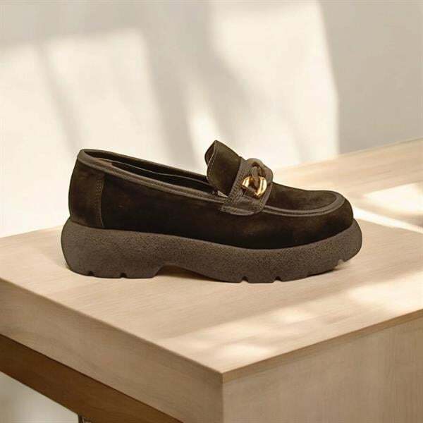 Anatolia Siyah Süet Kadın Günlük Ayakkabı - 1