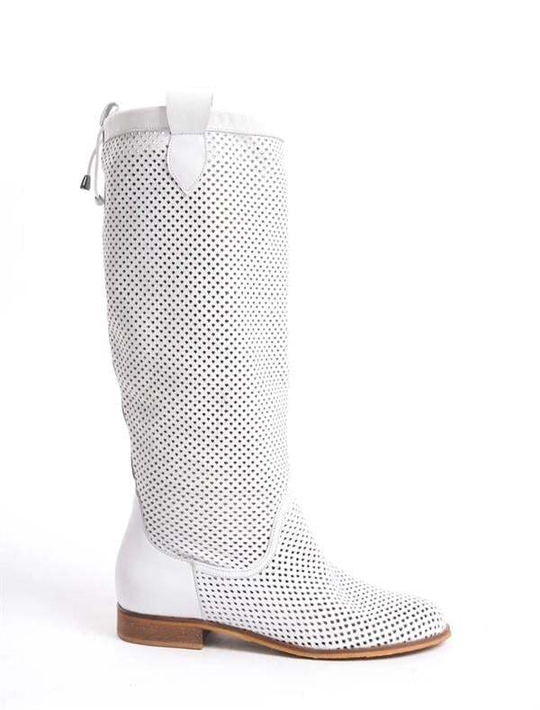 Apolline Yazlık Beyaz Kadın Çizme - 1