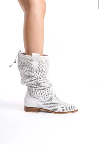 Apolline Yazlık Beyaz Kadın Çizme - 3