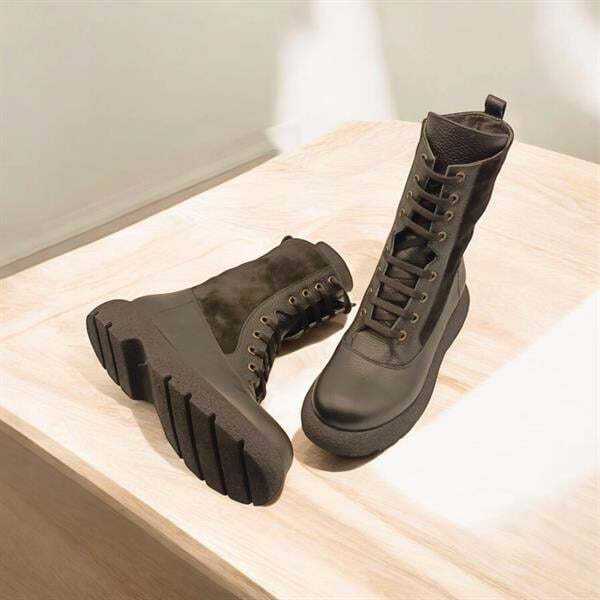 Aries Siyah Deri Kadın Postal - 3