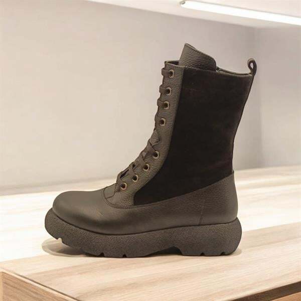 Aries Siyah Deri Kadın Postal - 4