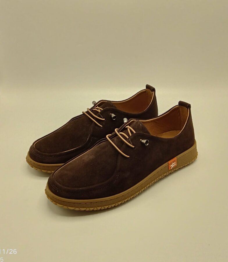 Ariss Acı Kahve Süet Gerçek Deri Kadın Günlük Ayakkabı – Hafif Esnek Kauçuk Taban - 5