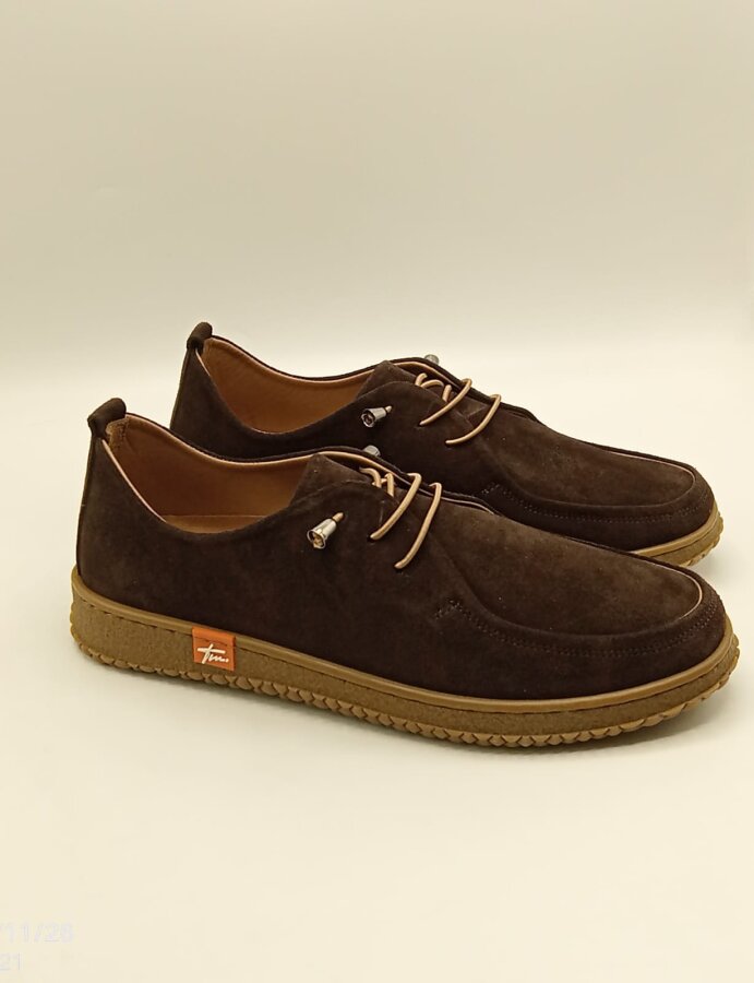 Ariss Acı Kahve Süet Gerçek Deri Kadın Günlük Ayakkabı – Hafif Esnek Kauçuk Taban - 4