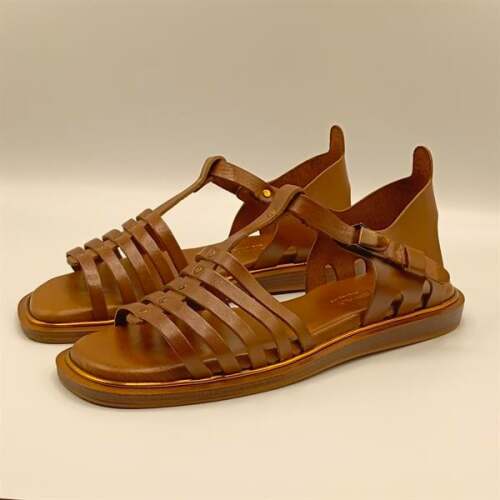 Asta Taba Deri Düz Kadın Sandalet - 4