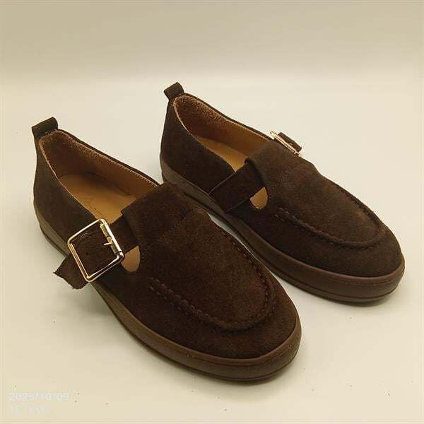 Ava Acı Kahve Gerçek Deri Süet Günlük Kadın Ayakkabı - 2