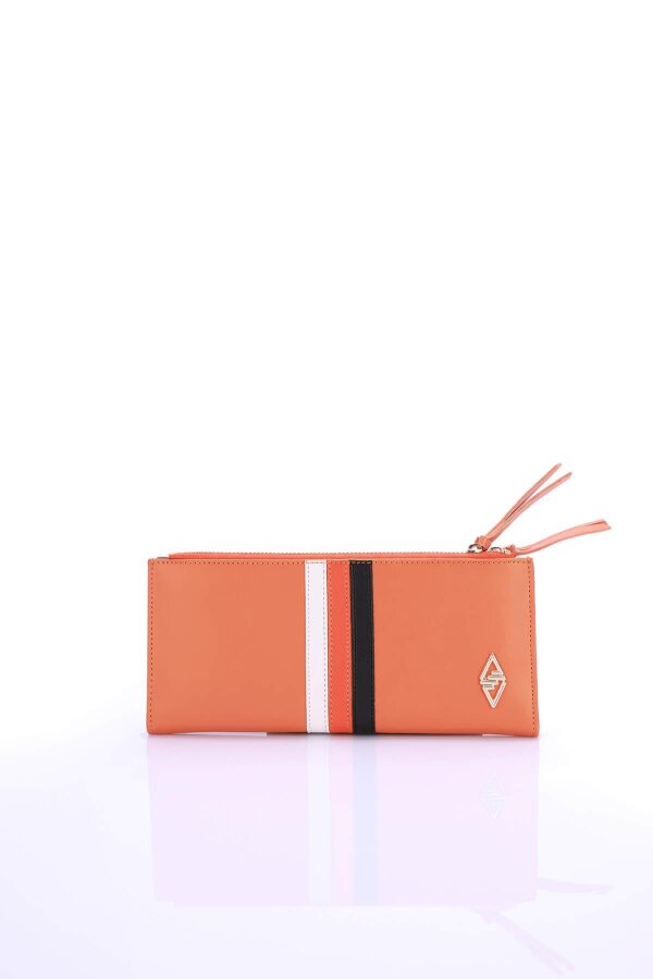 Barbara Turuncu Kadın Cüzdanı - 1