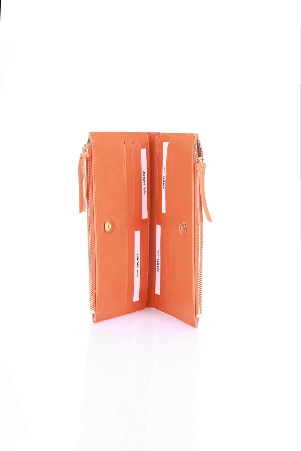 Barbara Turuncu Kadın Cüzdanı - 2