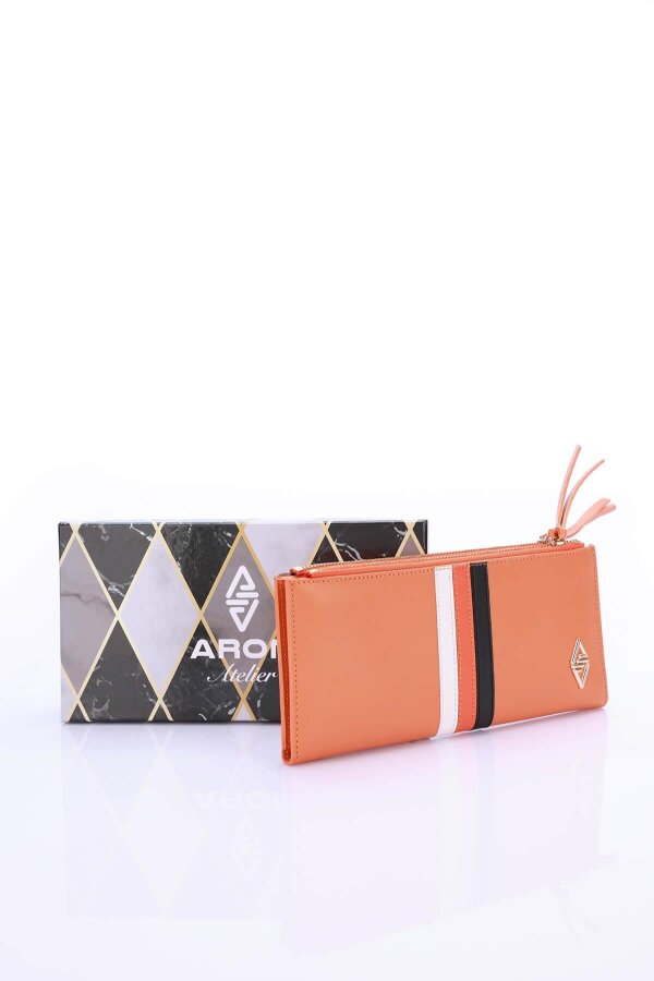 Barbara Turuncu Kadın Cüzdanı - 3
