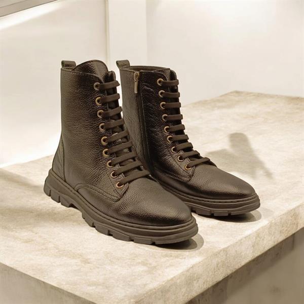 Basic Siyah Deri Kadın Postal - 2