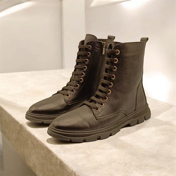 Basic Siyah Deri Kadın Postal - 4