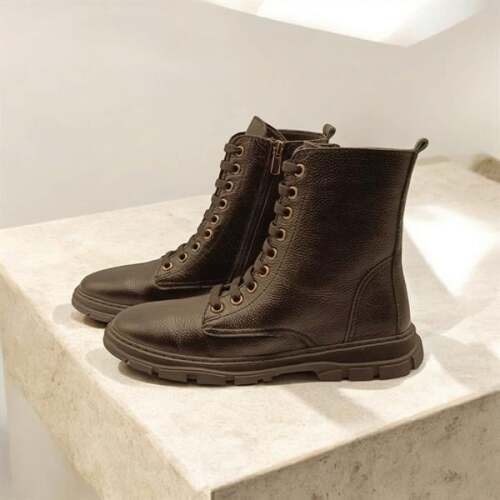 Basic Siyah Deri Kadın Postal - 5