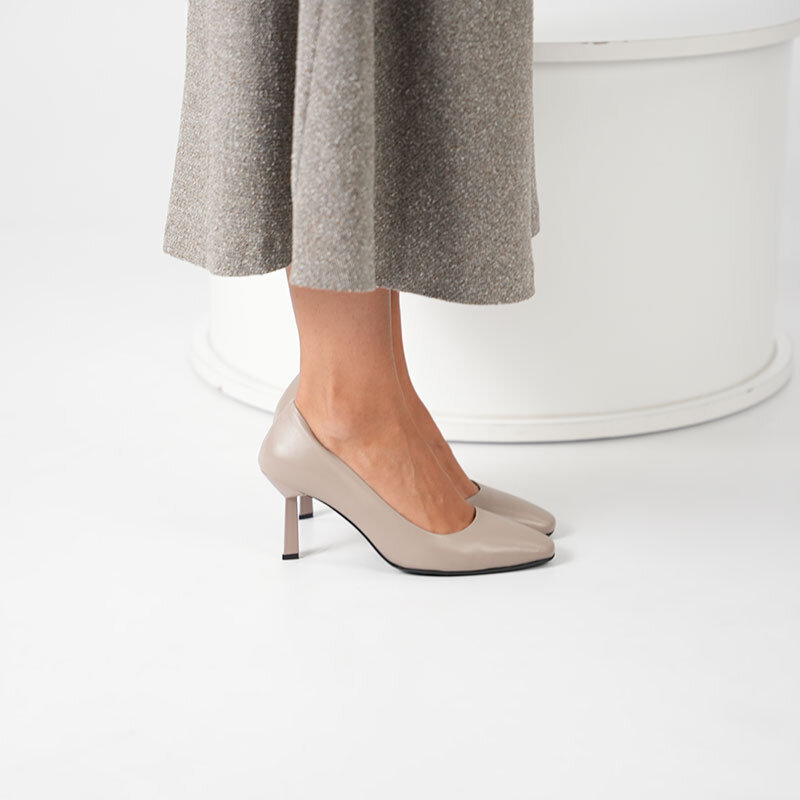 Beatriz Vizon Deri Üçgen Topuklu Kadın Ayakkabı