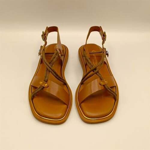 Belen Kahverengi Deri Düz Kadın  Sandalet - 3