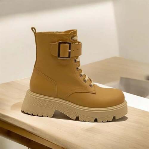 Belfast Şampanya Deri Kadın Postal