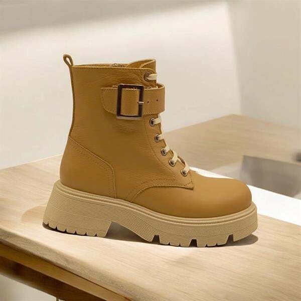 Belfast Şampanya Deri Kadın Postal - 1