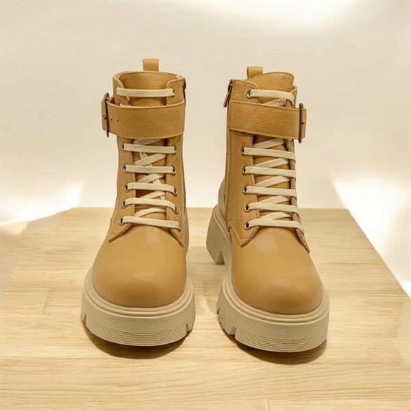 Belfast Şampanya Deri Kadın Postal - 5