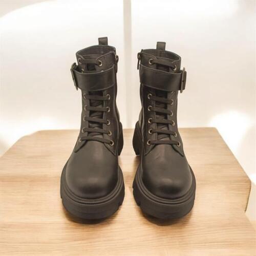 Belfast Siyah Deri Kadın Postal - 3