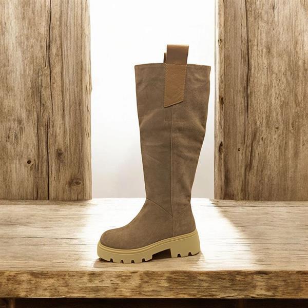 Belicia Kalın Taban Vizon Süet Kadın Çizme - 1