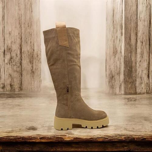 Belicia Kalın Taban Vizon Süet Kadın Çizme - 2