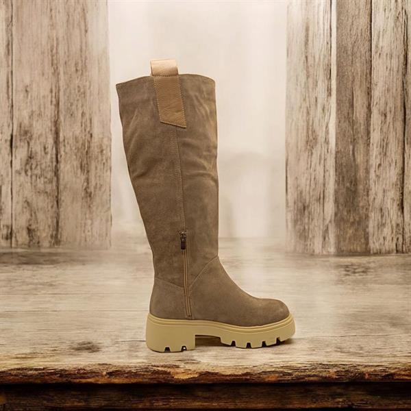 Belicia Kalın Taban Vizon Süet Kadın Çizme - 2