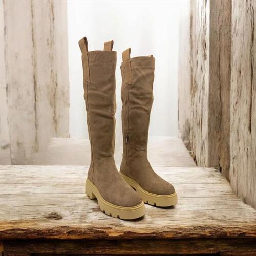 Belicia Kalın Taban Vizon Süet Kadın Çizme - 3