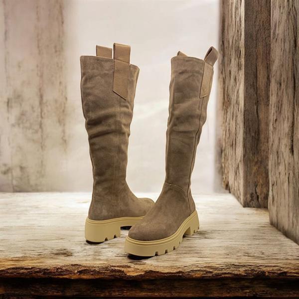 Belicia Kalın Taban Vizon Süet Kadın Çizme - 4