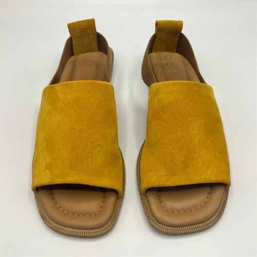 Bellini Hardal Süet Deri Kadın Sandalet | Rahat ve Şık Tasarım - 3