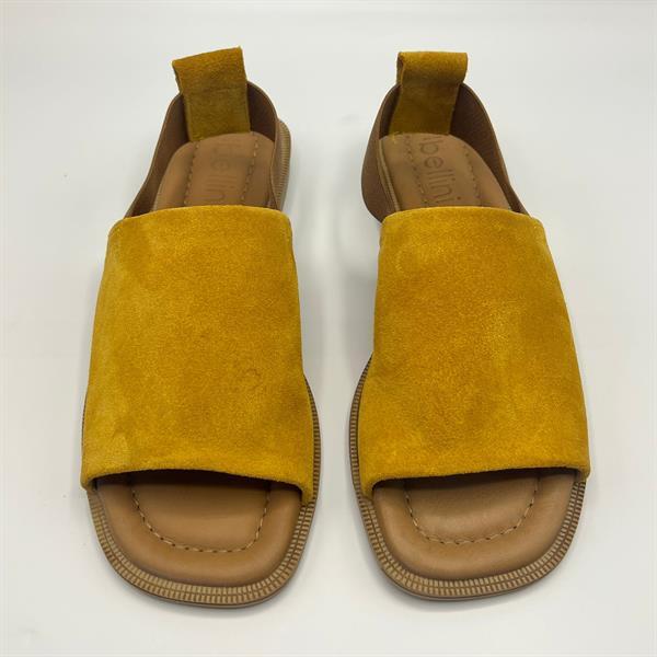 Bellini Hardal Süet Deri Kadın Sandalet | Rahat ve Şık Tasarım - 3