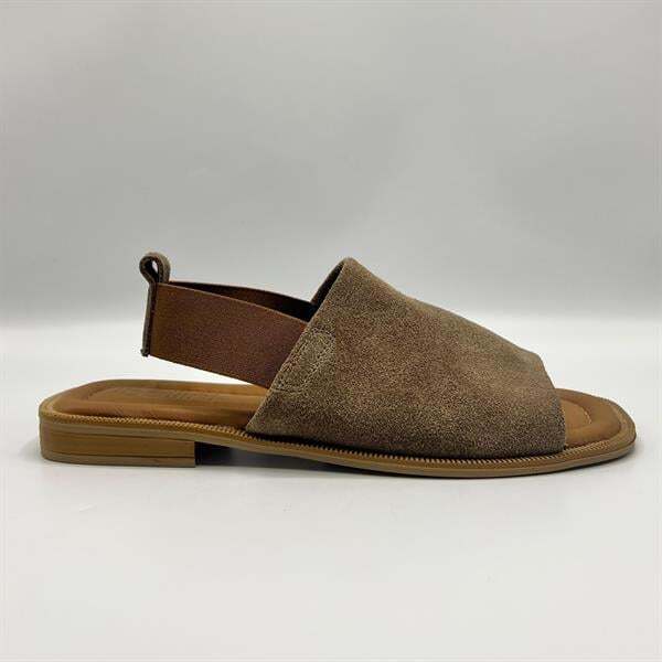 Bellini Kahverengi Gerçek Süet Deri Kadın Sandalet – Termo Tabanlı, El Yapımı - 1