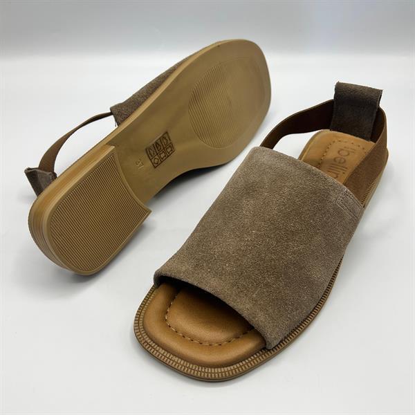 Bellini Kahverengi Gerçek Süet Deri Kadın Sandalet – Termo Tabanlı, El Yapımı - 5