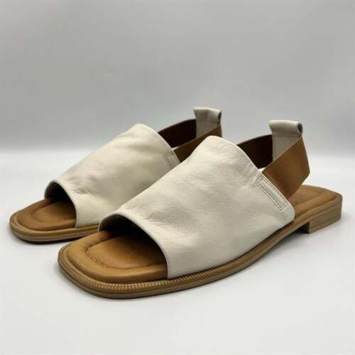 Bellini Krem Deri Kadın Sandalet | Zarif & Şık Yaz Stili - 4