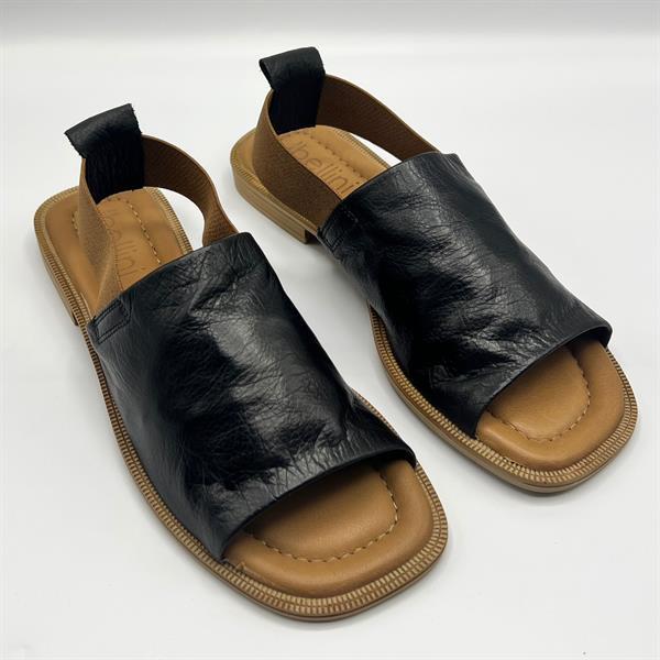 Bellini Siyah Deri Kadın Sandalet | Klasik Tarzda Yaz Konforu - 2