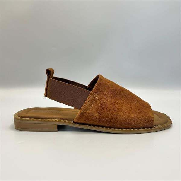 Bellini Taba Süet Deri Kadın Sandalet | Doğal Şıklık & Konfor - 1