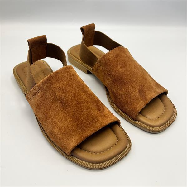 Bellini Taba Süet Deri Kadın Sandalet | Doğal Şıklık & Konfor - 2