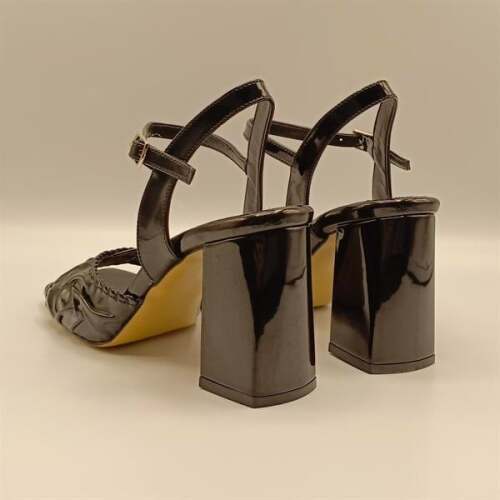 Cadis Siyah Topuklu Sandalet - 5