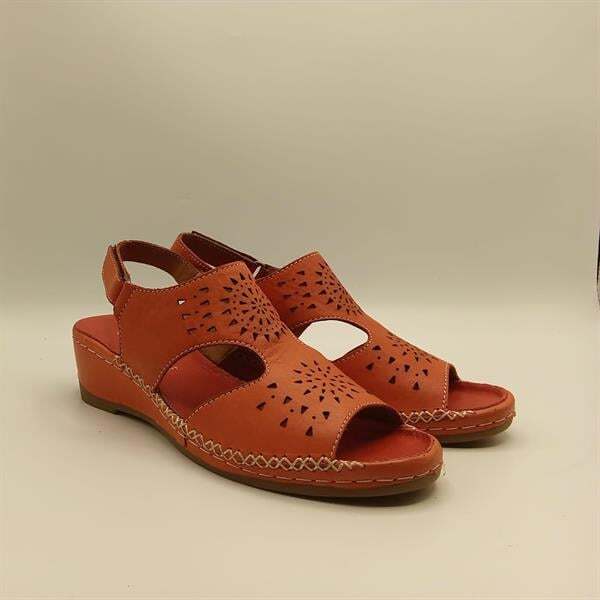 Calina Kırmızı Hakiki Deri El Yapımı Kadın Sandalet – Cesur & Rahat Stil - 2