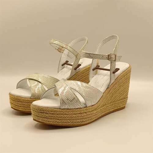 Camelia Gümüş Deri Dolgu Topuk Sandalet - 4