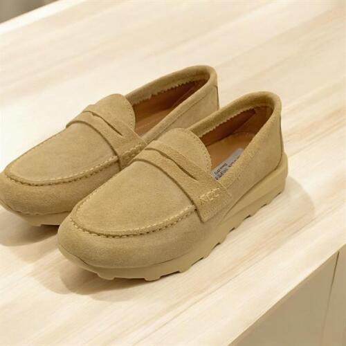 Carle Bej Süet Kadın Loafer Ayakkabı - 5