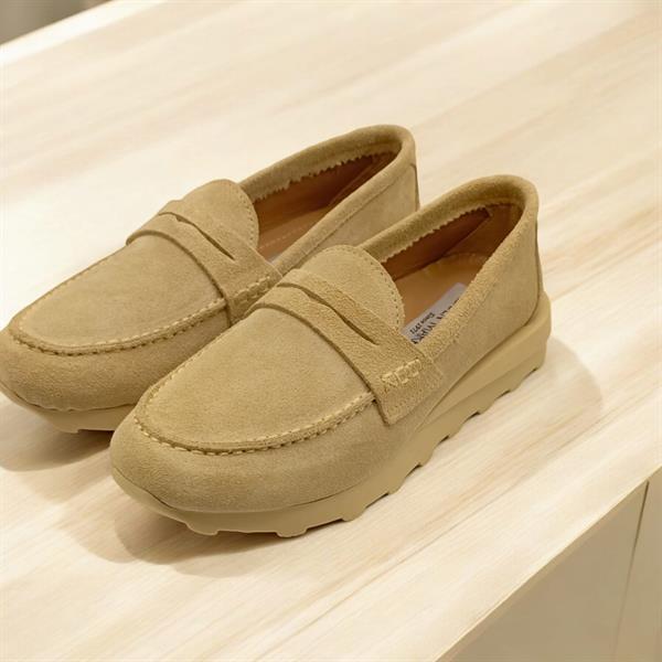 Carle Bej Süet Kadın Loafer Ayakkabı - 5