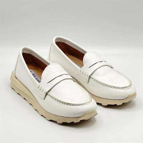 Carle Beyaz Hakiki Deri Kadın Loafer - 3 cm Termolight Taban - 2