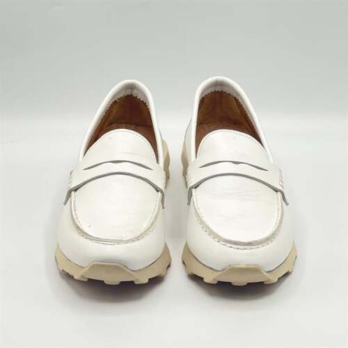 Carle Beyaz Hakiki Deri Kadın Loafer - 3 cm Termolight Taban - 3