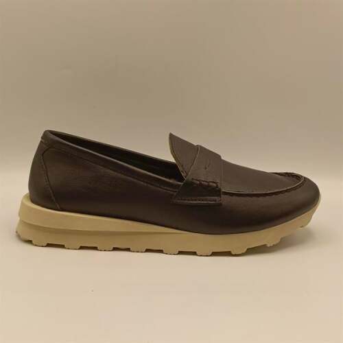 Carle Siyah Deri Kadın Loafer Ayakkabı