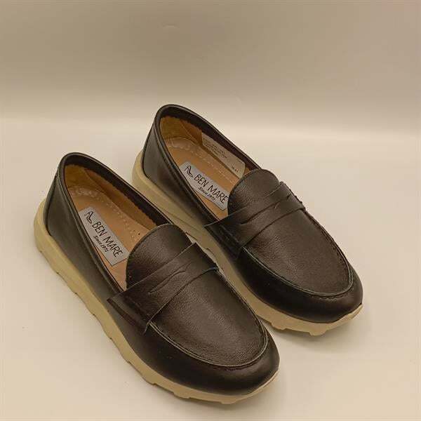 Carle Siyah Deri Kadın Loafer Ayakkabı - 2