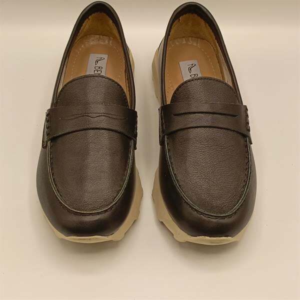 Carle Siyah Deri Kadın Loafer Ayakkabı - 3