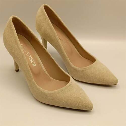 Carleen Bej Süet Deri Stiletto - 2