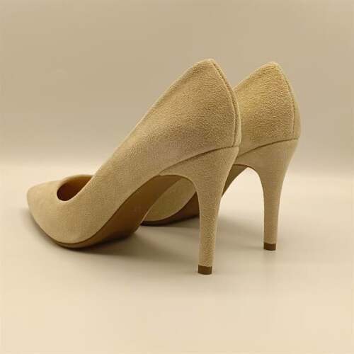 Carleen Bej Süet Deri Stiletto - 5